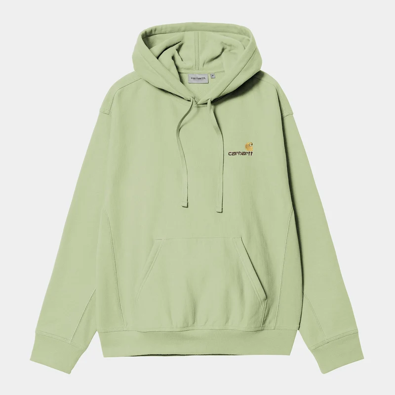 Carhartt WIP Herr American Script Hoodie | Ljusoliv