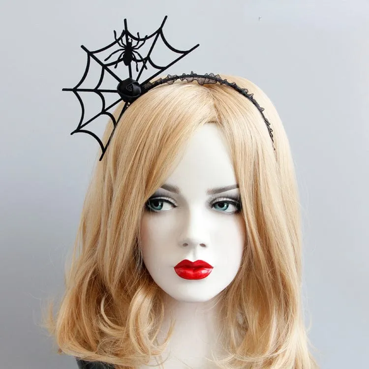 Gothic Spider Web Headwear för kvinnor