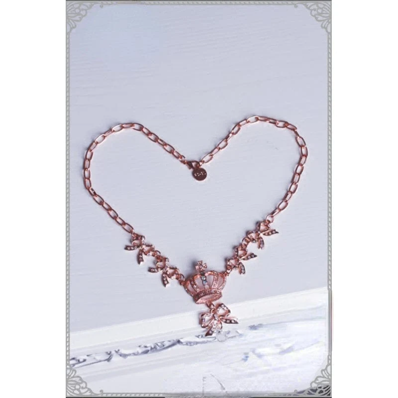 Steampunk Bowknot Crown halsband för kvinnor