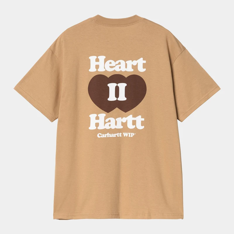 Carhartt WIP Herr Heart II Hartt T-shirt | Dusty Hamilton Brown