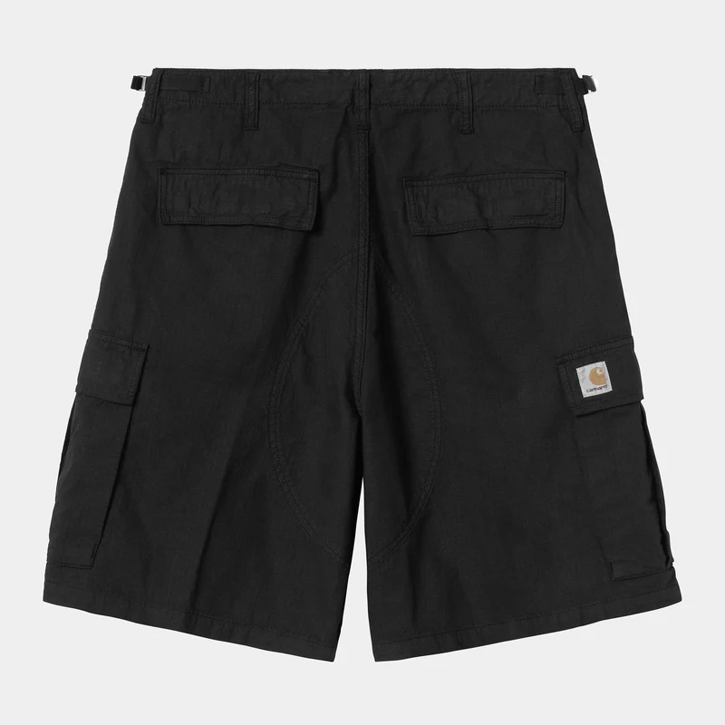 Carhartt WIP Herr Alan Cargo Shorts | Svarta, plaggfärgade