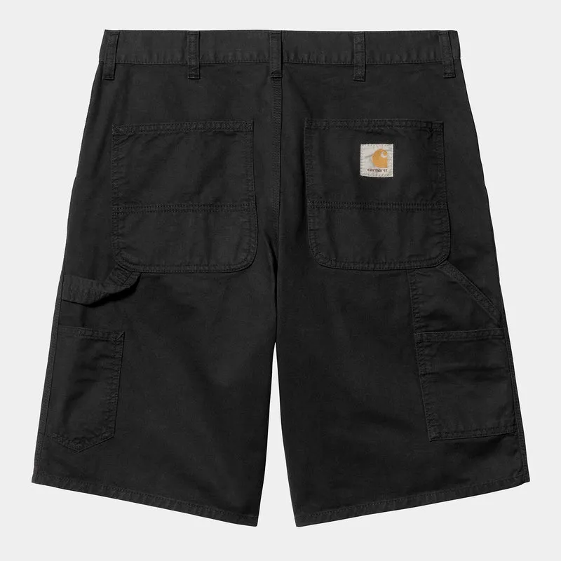 Carhartt WIP Herr Single Knee Newcomb Drill Shorts | Svart