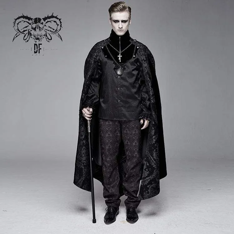 Goth Jacquard mantel för män