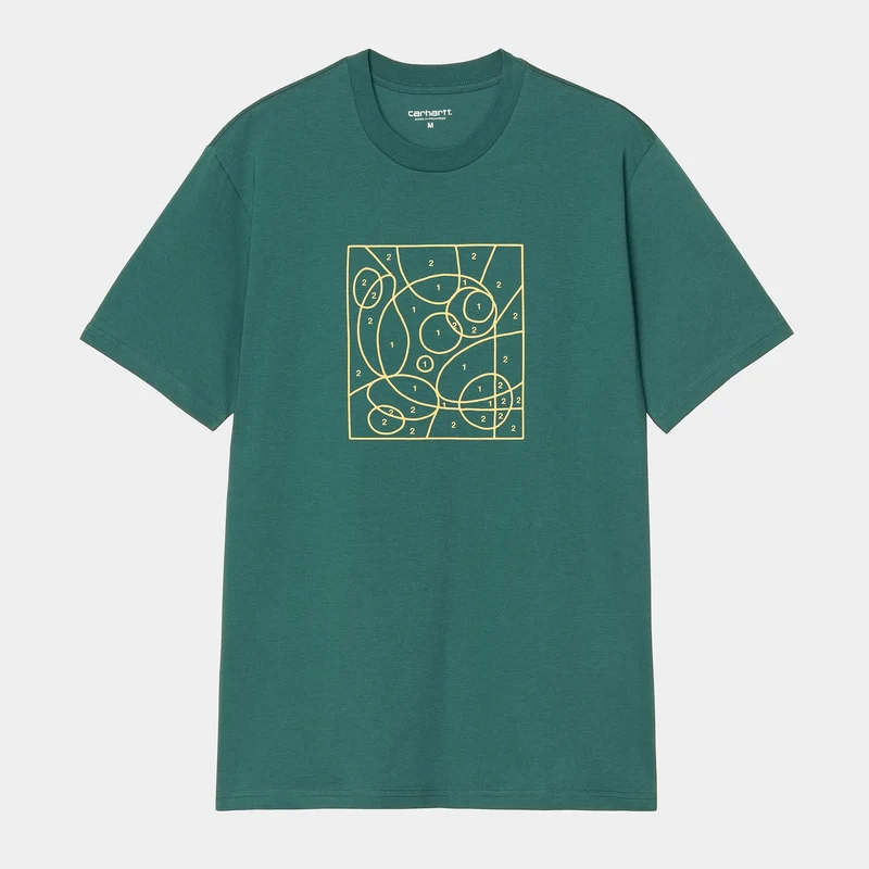 Carhartt WIP Herr T-shirt med siffror | Regnskog