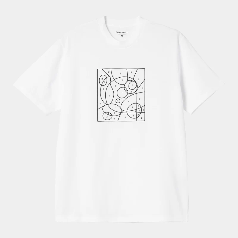 Carhartt WIP Herr T-shirt med siffror | Vit