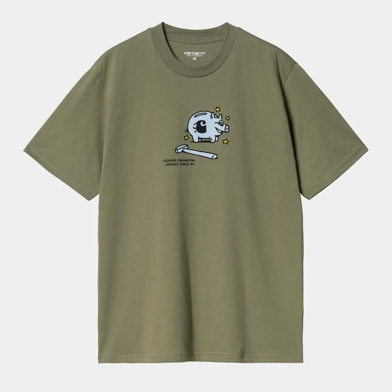 Carhartt WIP Herr Piggybank T-shirt | Dollargrön
