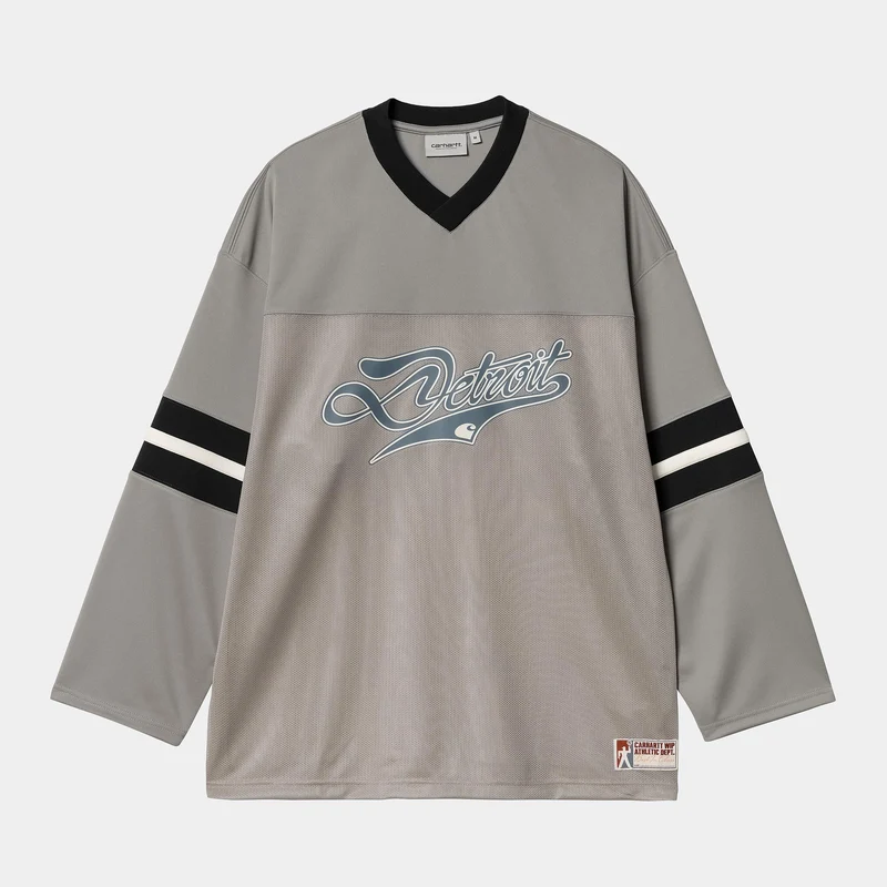Carhartt WIP Herr Detroit Mesh Långärmad T-shirt | Yosemite / Svart