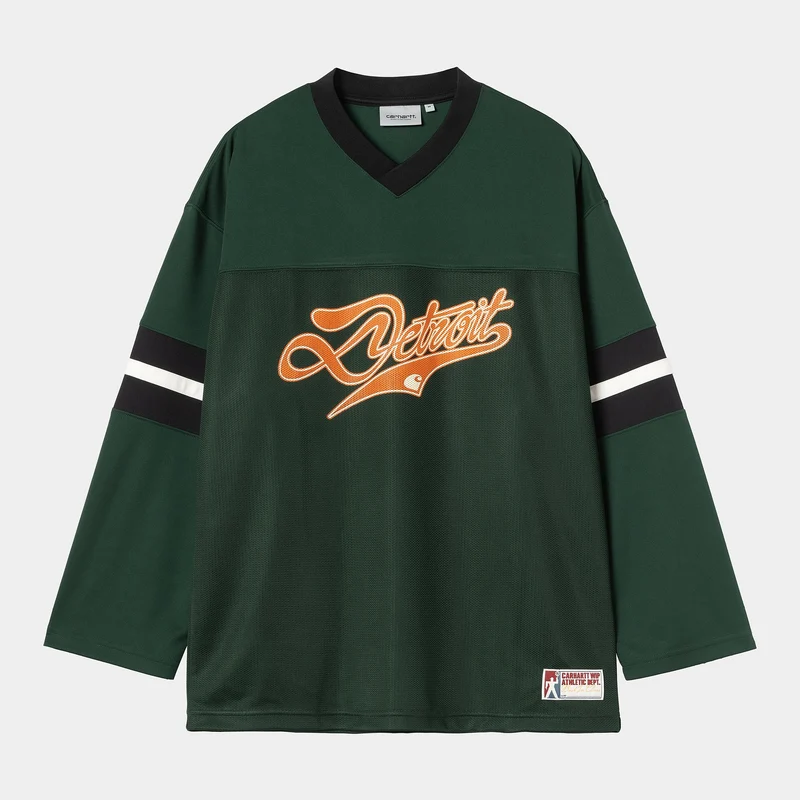 Carhartt WIP Herr Detroit Mesh Långärmad T-shirt | Barrträd / Svart