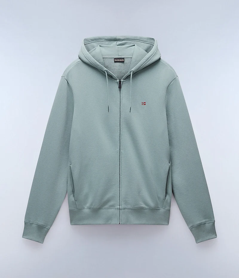 Napapijri Herr Balis Full Zip Hoodie - Grön