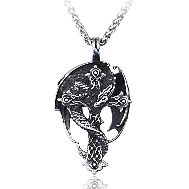 Punk Dragon Axe-halsband för män