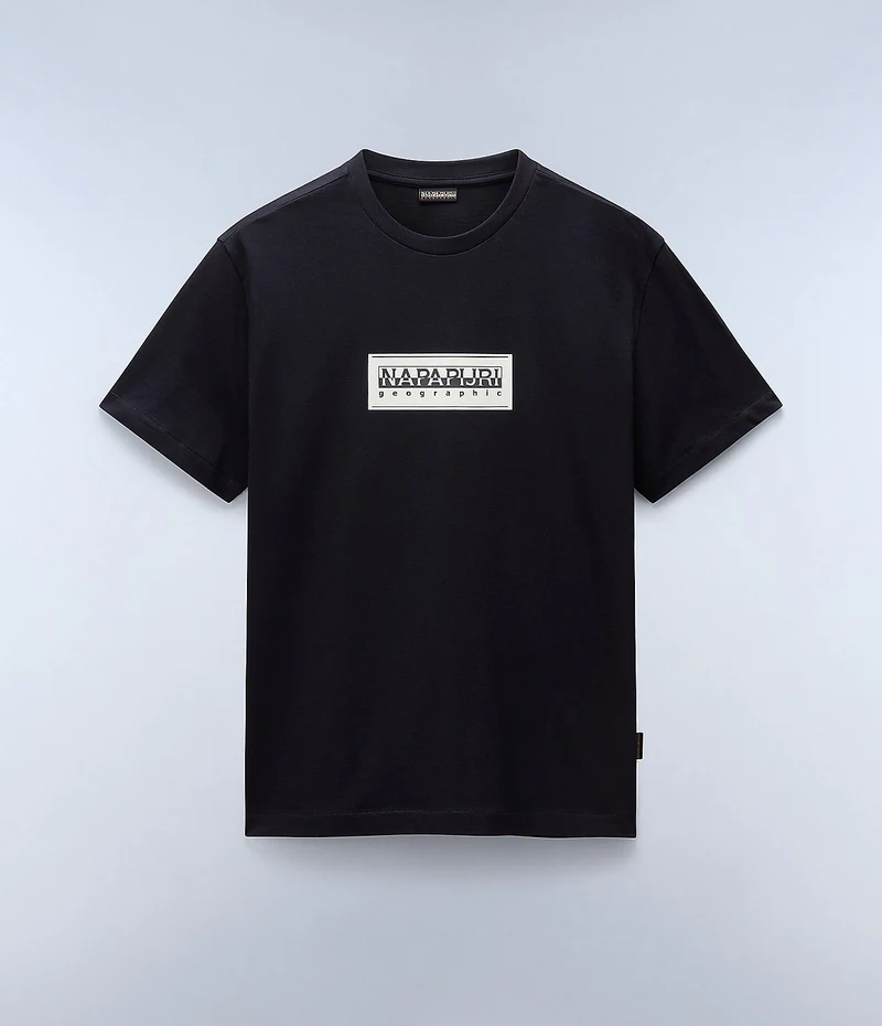 Napapijri Herr Box Logo T-shirt - Svart