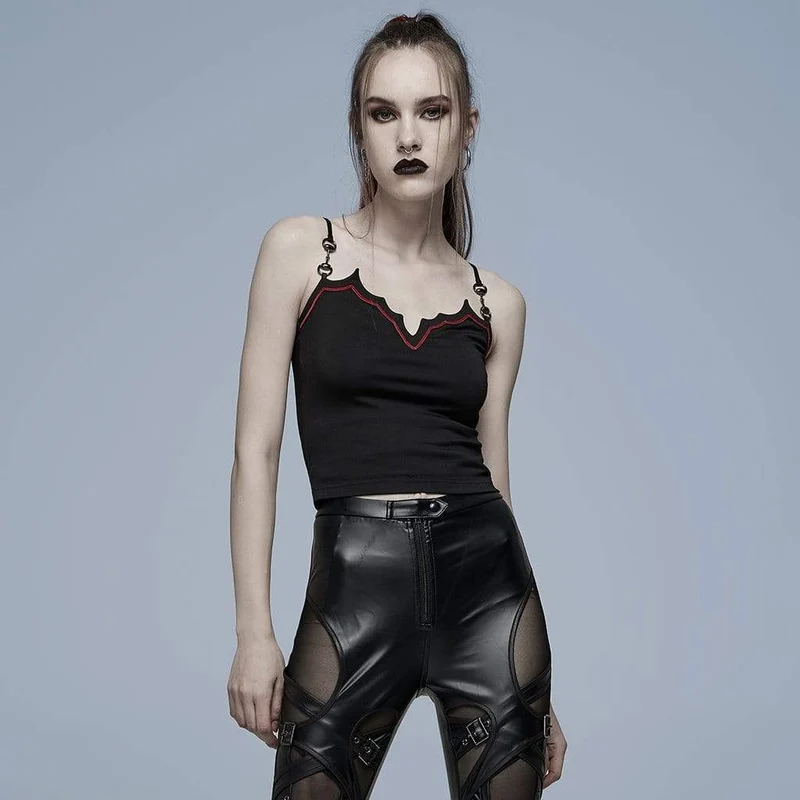 Punk Slim Fitted Bat Linne för kvinnor