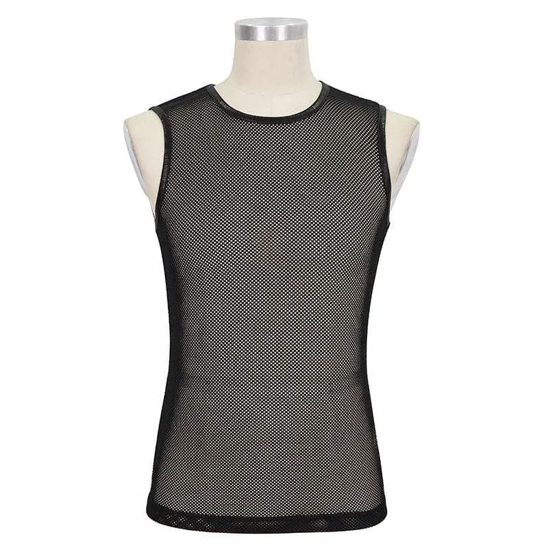 Gothic Sheer Mesh Linne för män