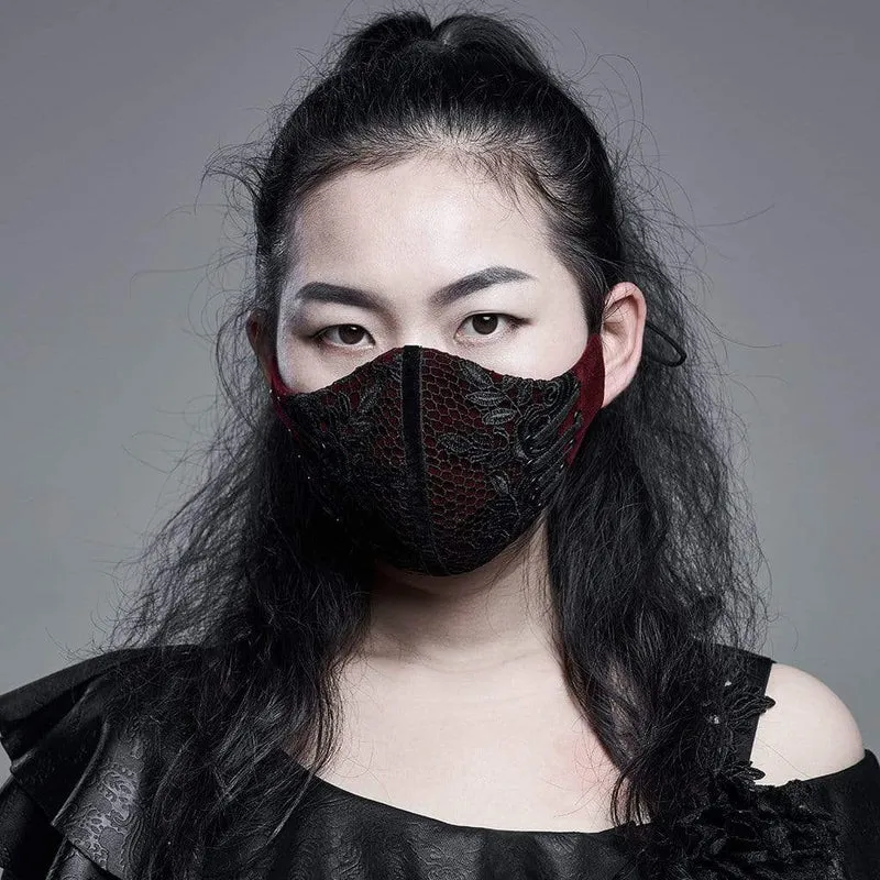 Gotiska jacquardmasker Röda