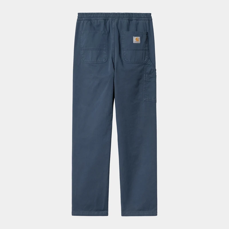 Carhartt WIP Herr Flint Moraga Twillbyxa - Mörkblå, Garment Ingefärjad