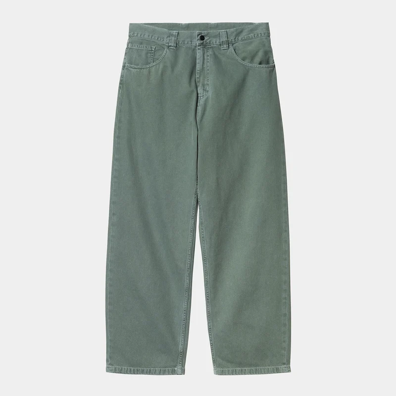 Carhartt WIP Herr Brandon Clark Twill-byxor - Silver Pine Stone-färgade