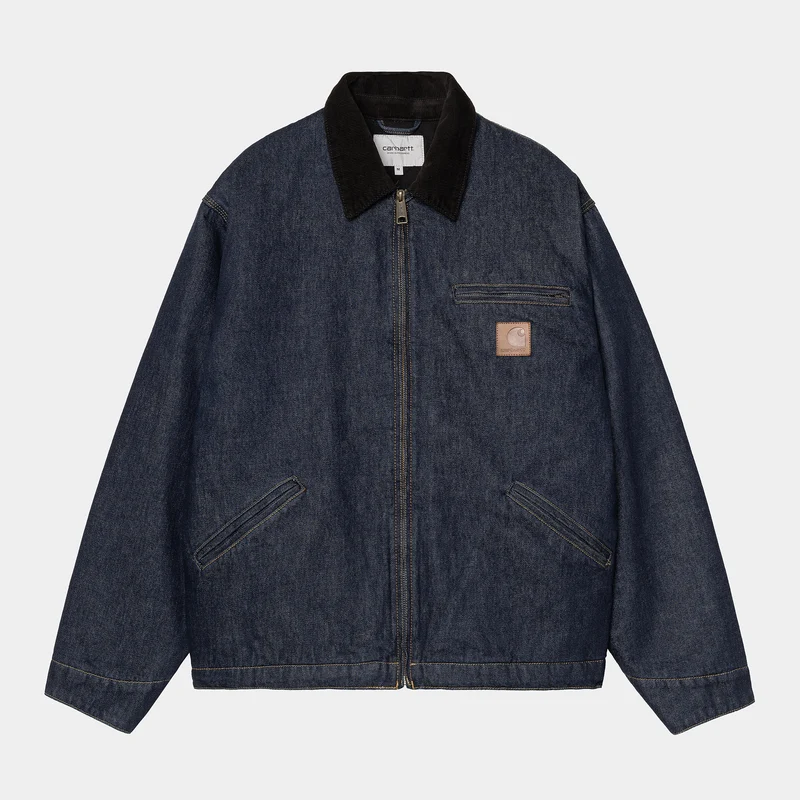 Carhartt WIP Herr OG Detroit Jacka - Blå / Svart Sköljd