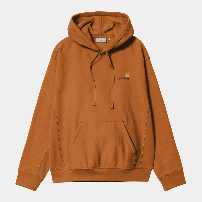 Carhartt WIP Herr American Script Hoodie - Sienna