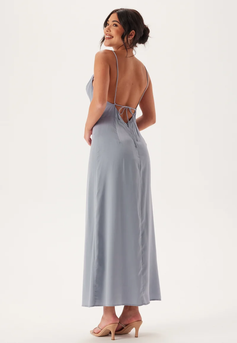 Waterfall Satin Ankle dress