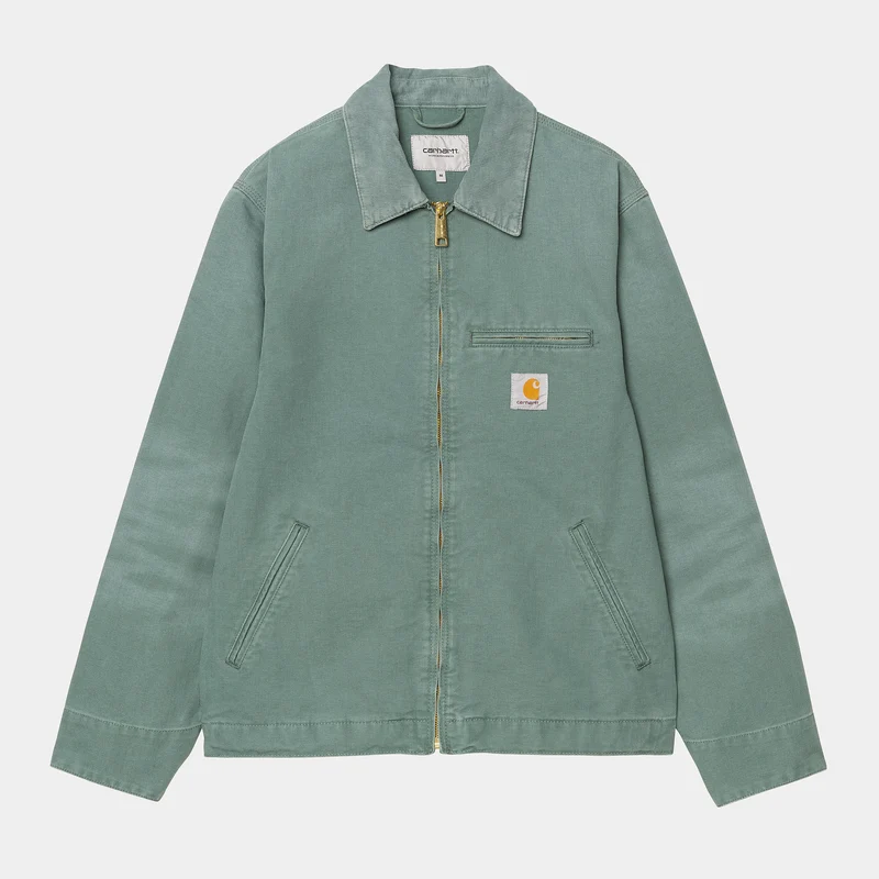 Carhartt WIP Detroitjacka för män - Silver Pine Stone Canvas