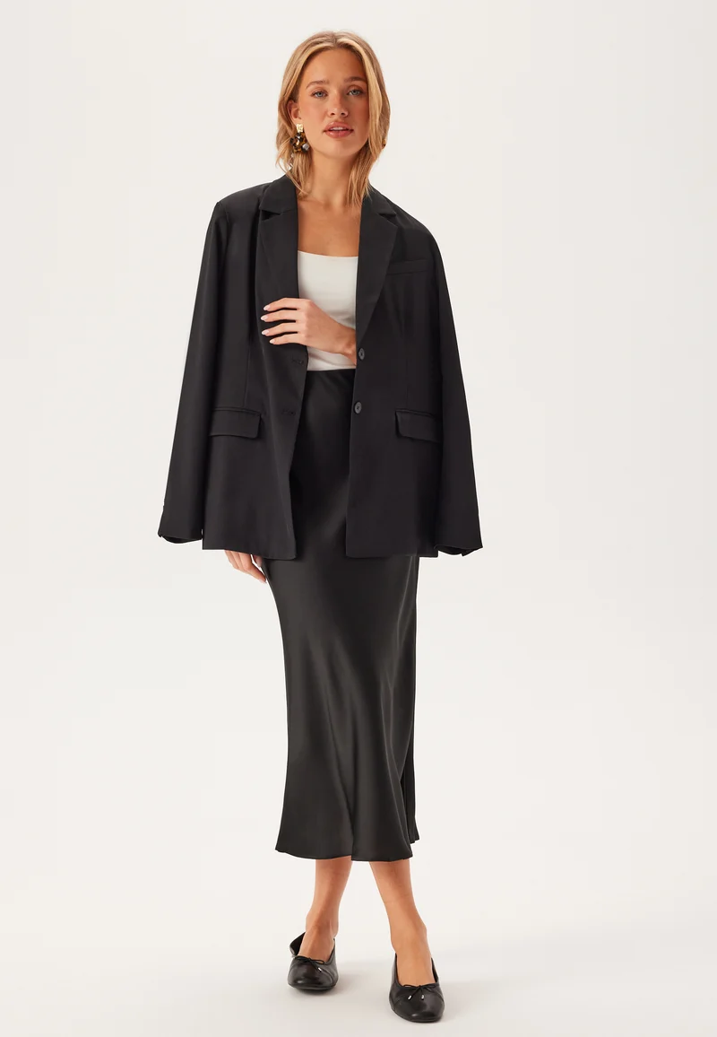 Satin Midi Skirt