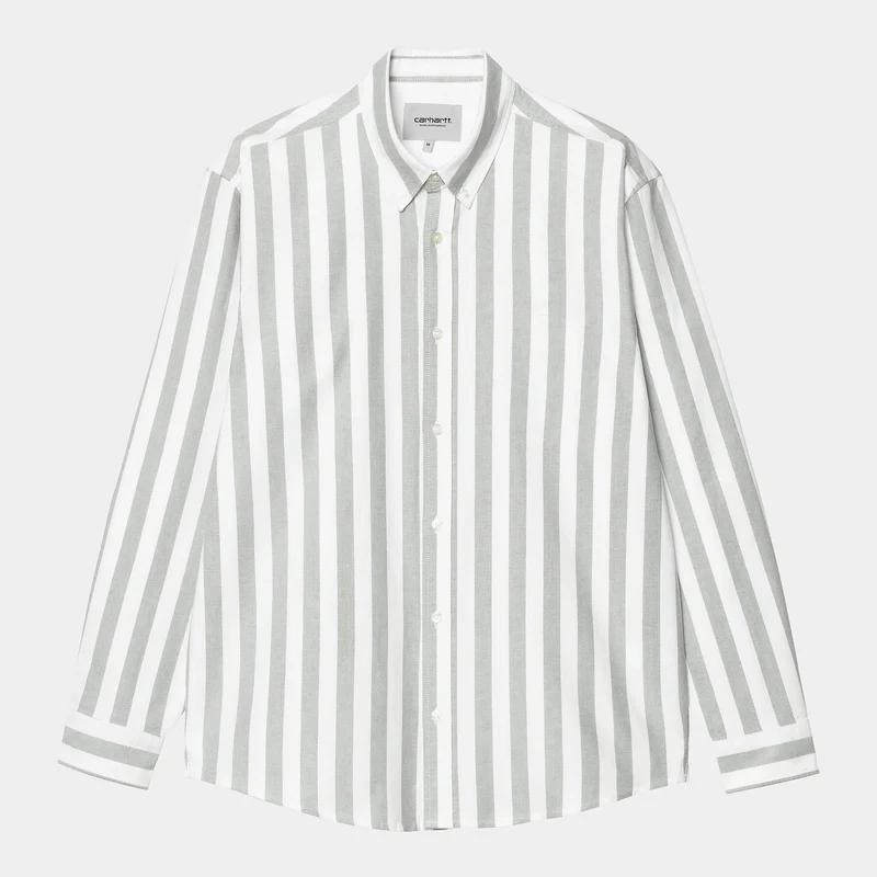 Carhartt WIP Herr Dillion Stripe Shirt - Vit