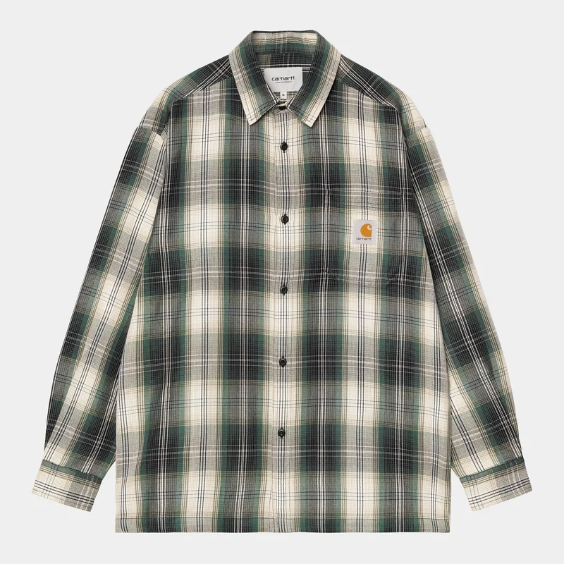 Carhartt WIP Blanton rutig skjorta för herr - Malakit