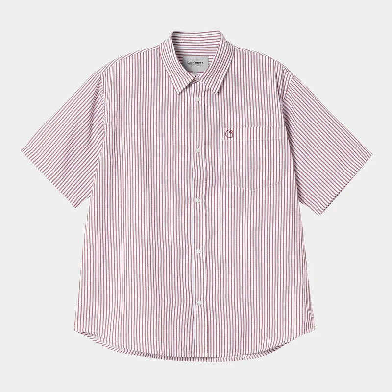 Carhartt WIP Phelps randig skjorta för herr - Mulberry