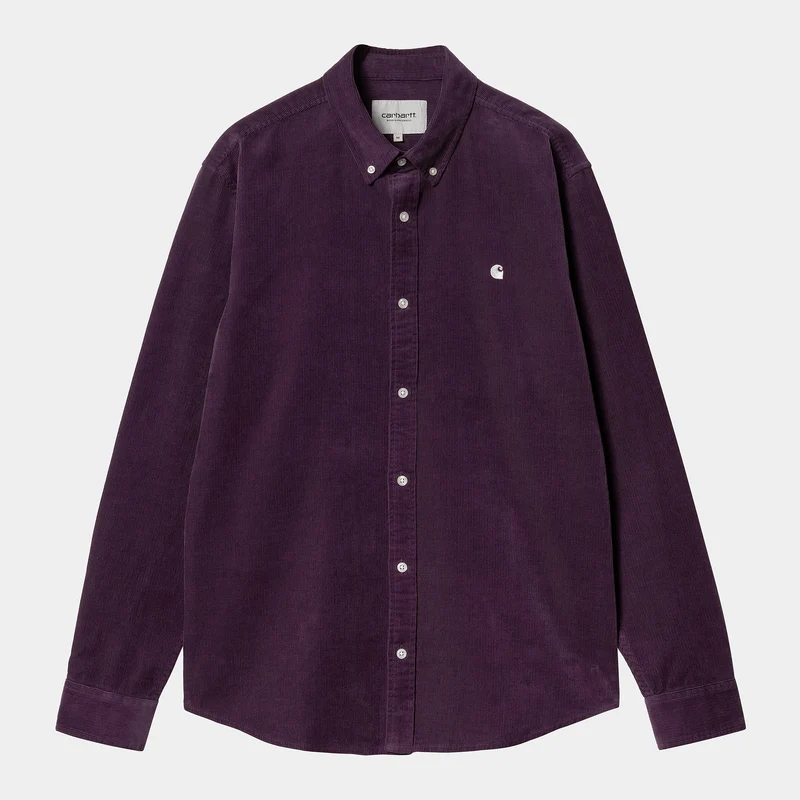 Carhartt WIP Herr Madison Fine Cord Shirt - Huckleberry
