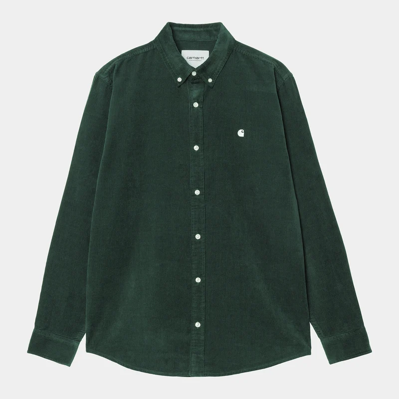 Carhartt WIP Herr Madison Fine Cord Shirt - Barrträd