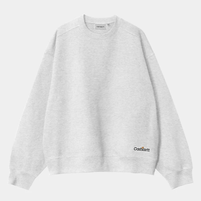 Carhartt WIP Män Label Script Sweat Top - Ash Heather