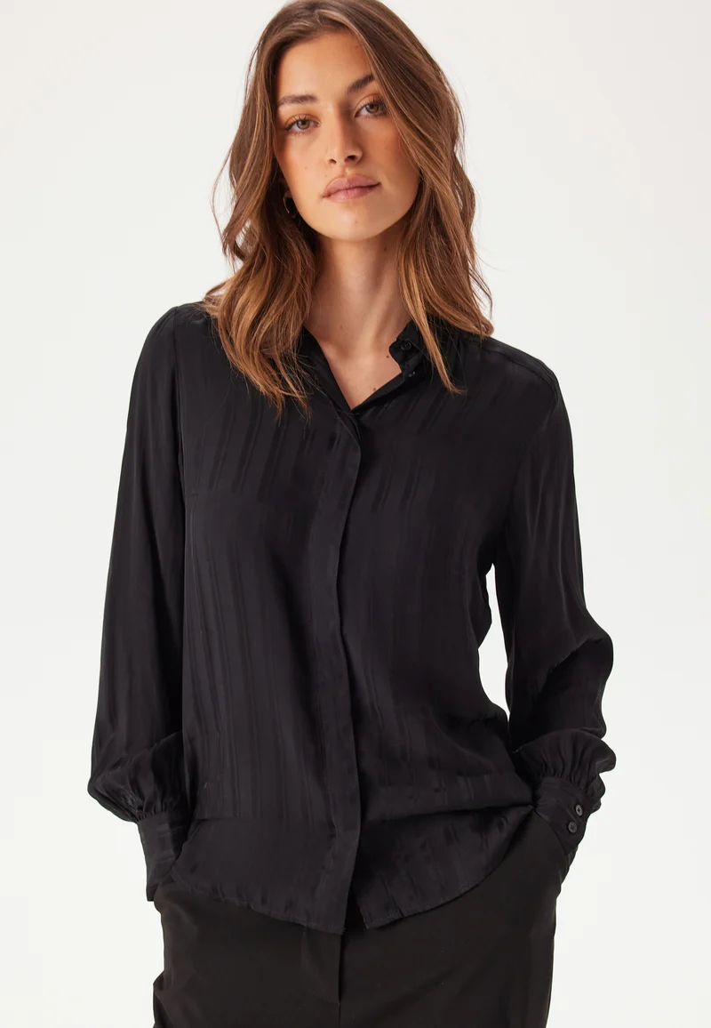 Reg Satin Striped Shirt