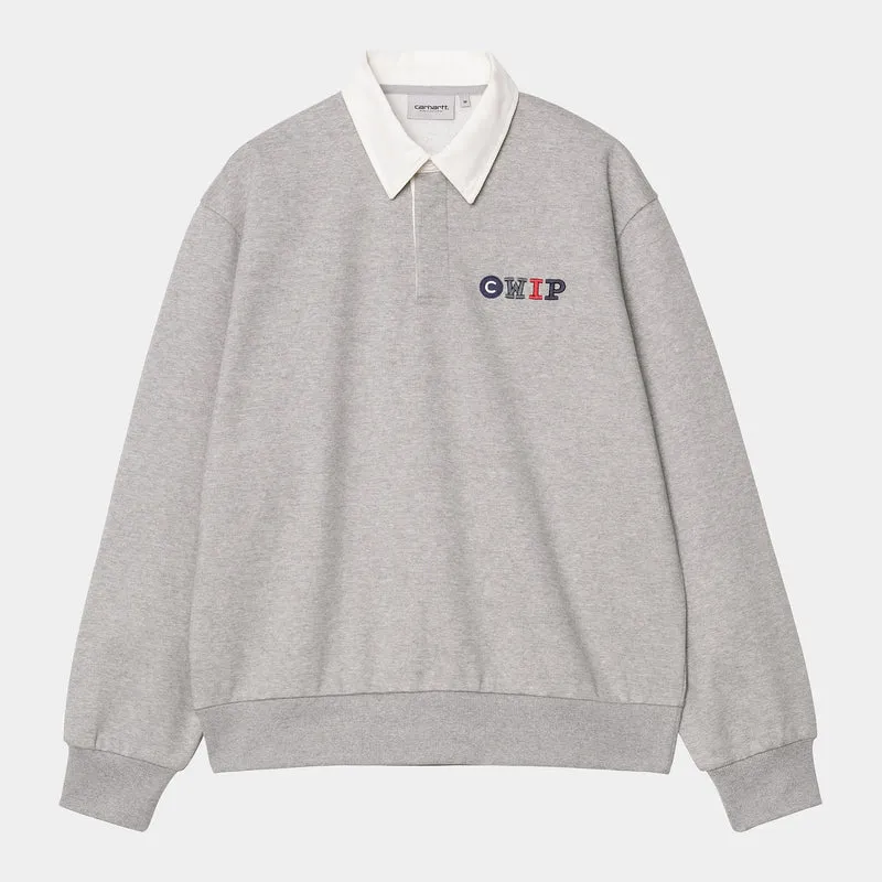 Carhartt WIP Herr Flags Rugby Sweat Top - Grå Heather