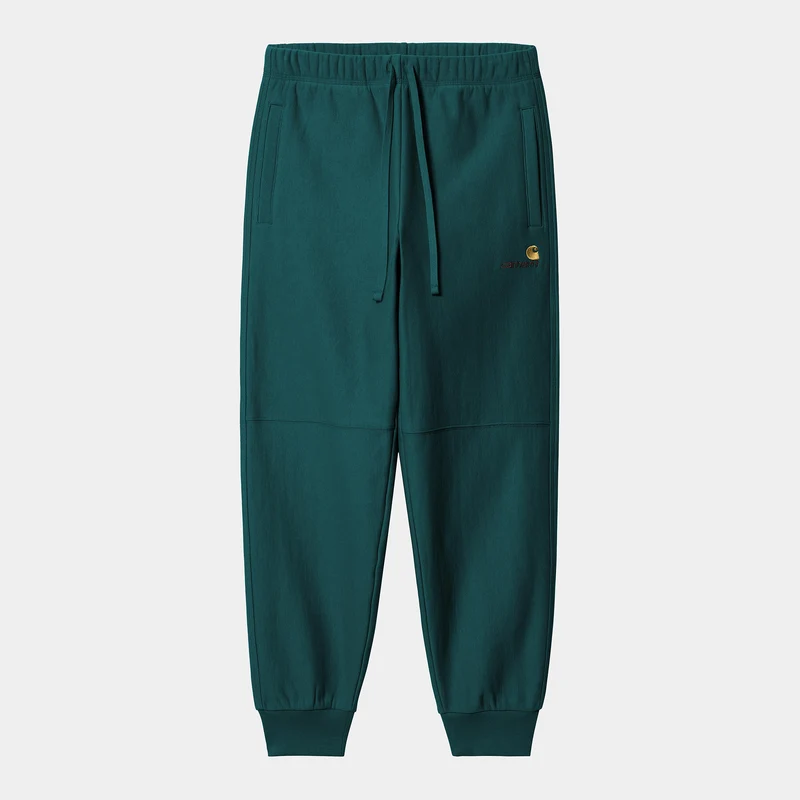 Carhartt WIP Herr American Script Joggingbyxor - Malakit