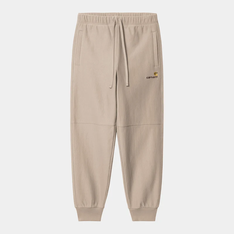 Carhartt WIP Herr American Script Joggingbyxor - Fleur De Sel
