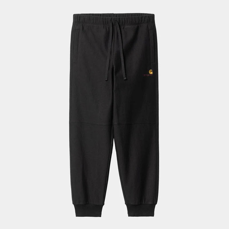 Carhartt WIP Herr American Script Joggingbyxor - Svarta