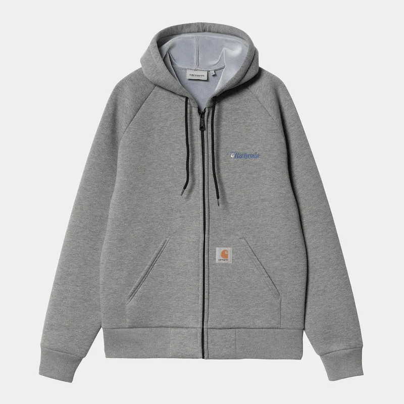 Carhartt WIP Herr Harttronix Car-Lux Hoodie - Mörkgrå Ljung / Grå