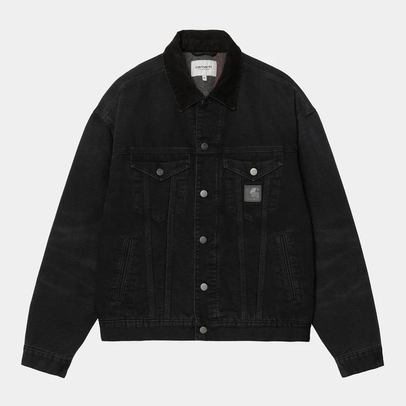 Carhartt WIP Dayton Trucker Jacka för män - Svart stencanvas