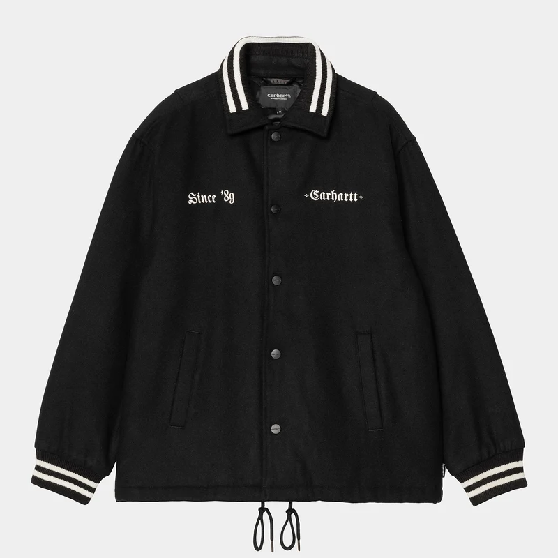Carhartt WIP Herr Ull Coach Jacka - Svart / Vax