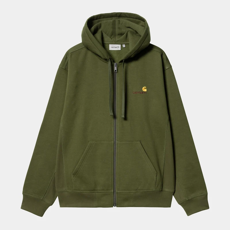 Carhartt WIP Herr American Script Jacka med huvtröja och dragkedja framtill - Dragon