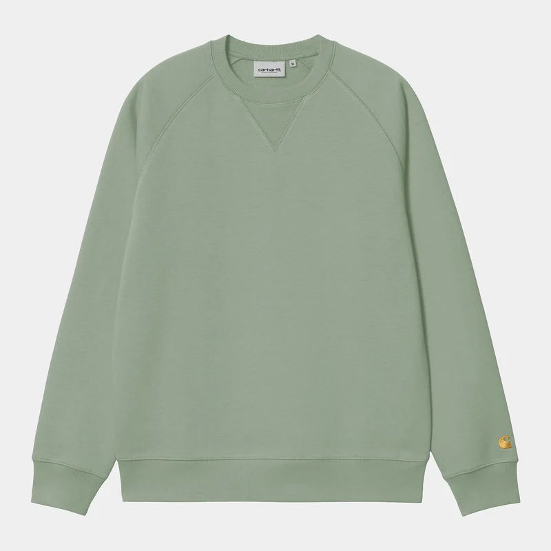 Carhartt WIP Chase Sweat Top för män - Frostad Grön