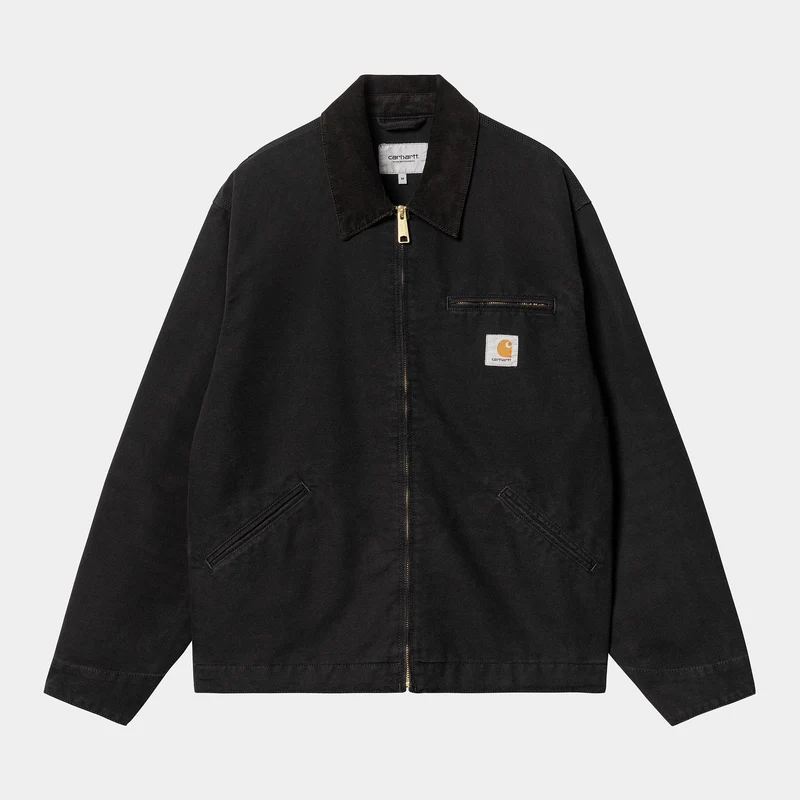 Carhartt WIP Herr OG Detroit Jacka - Svart Åldrad Canvas