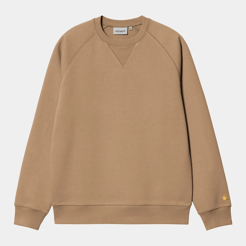 Carhartt WIP Chase Sweat Top för män - Dusty Hamilton Brown