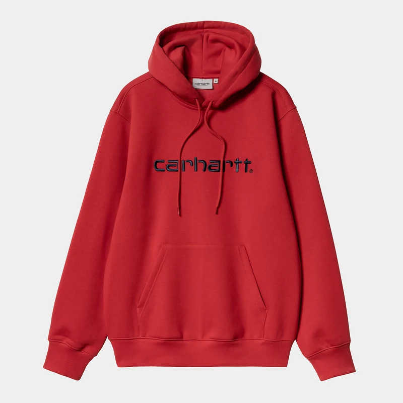 Carhartt WIP Herr Carhartt Hoodie - Cherry / Space