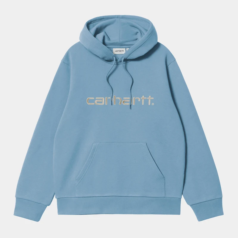 Carhartt WIP Herr Carhartt Hoodie - Bluebird / Fleur De Sel
