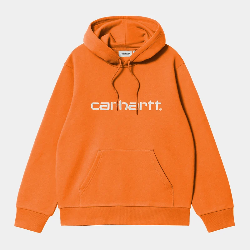 Carhartt WIP Herr Carhartt Huvtröja - Pumpa / Vit