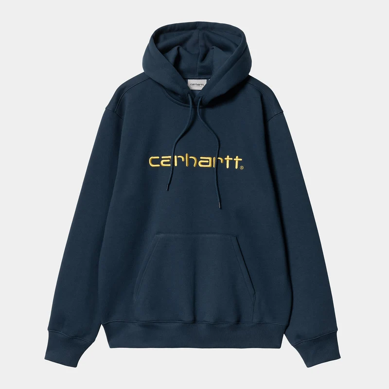Carhartt WIP Herr Carhartt Huvtröja - Ink / Air Yellow