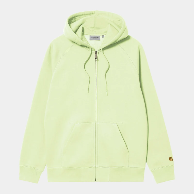 Carhartt WIP Herr Chase Zip Front Jacka Hoodie - Air Green