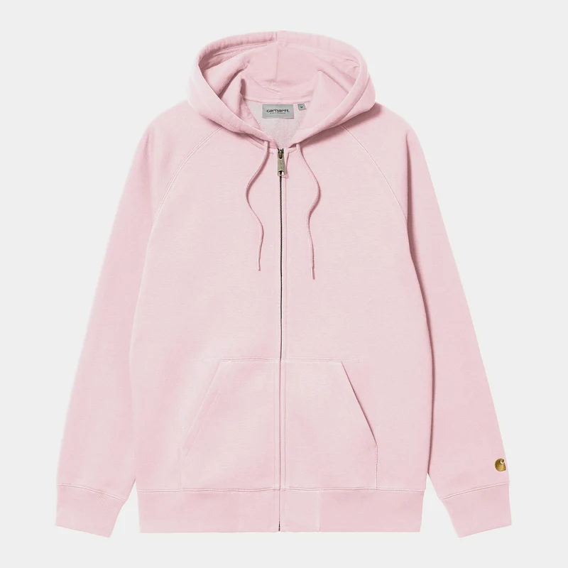 Carhartt WIP Herr Chase Zip Front Jacka Hoodie - Air Pink