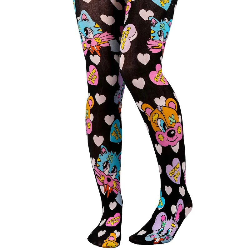 Irregular Choice Stuffed & Scruffy Tights för kvinnor - Svart